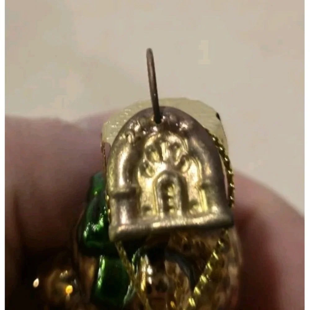 Thomas Pacconi Classics Teddy Bear Bunny Blown Glass Christmas Ornament Vintage